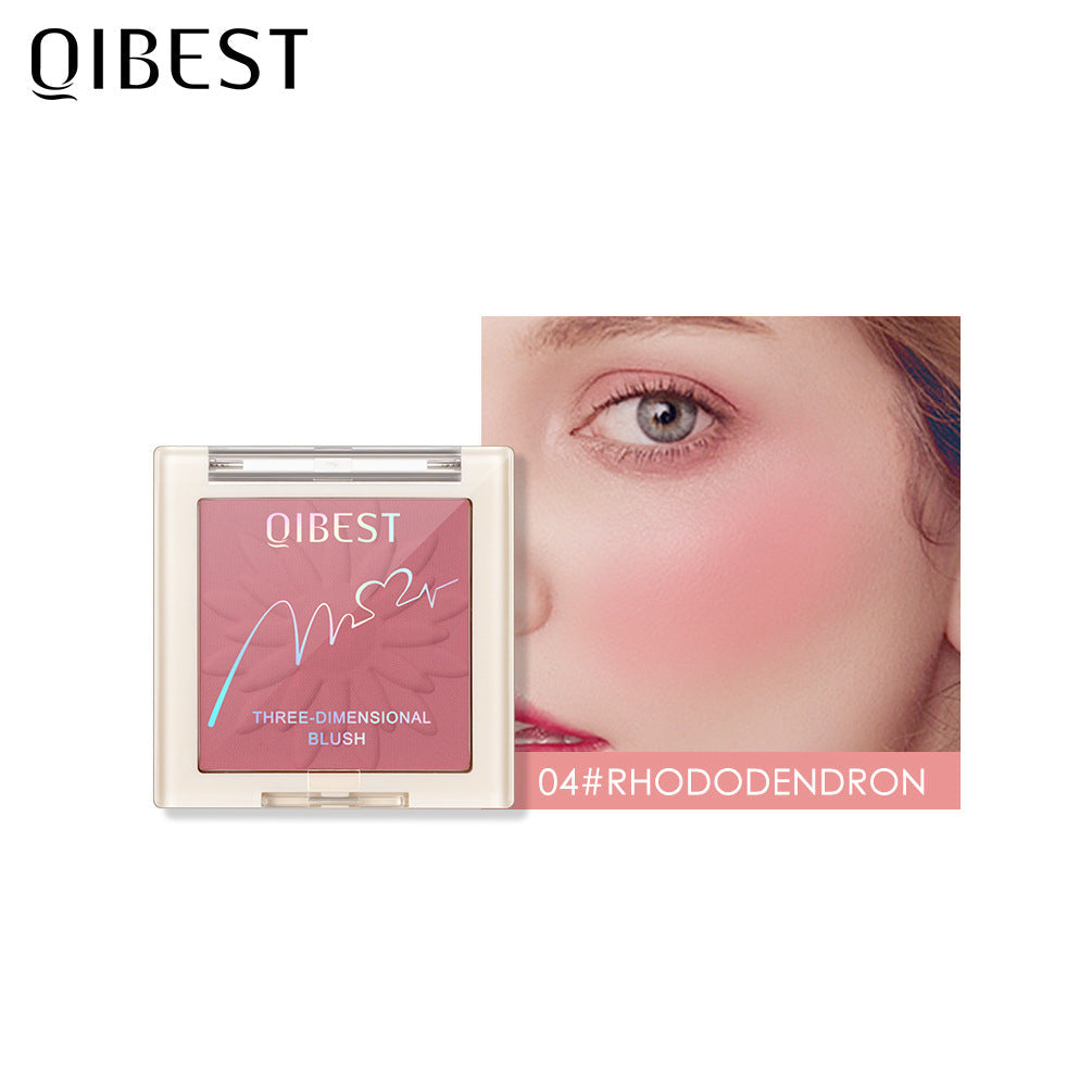 QIBEST Matte Pearlescent Blush Powder