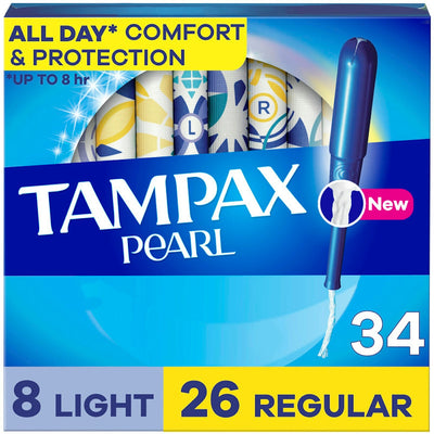 Tampax Pearl Duo Pack Unscented Tampons - Light/Regular Absorbency