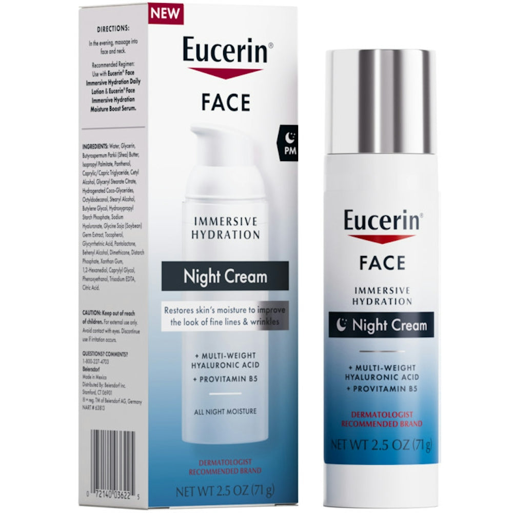 Crema de Noche Eucerin Hidratación Inmersiva - 2.5oz