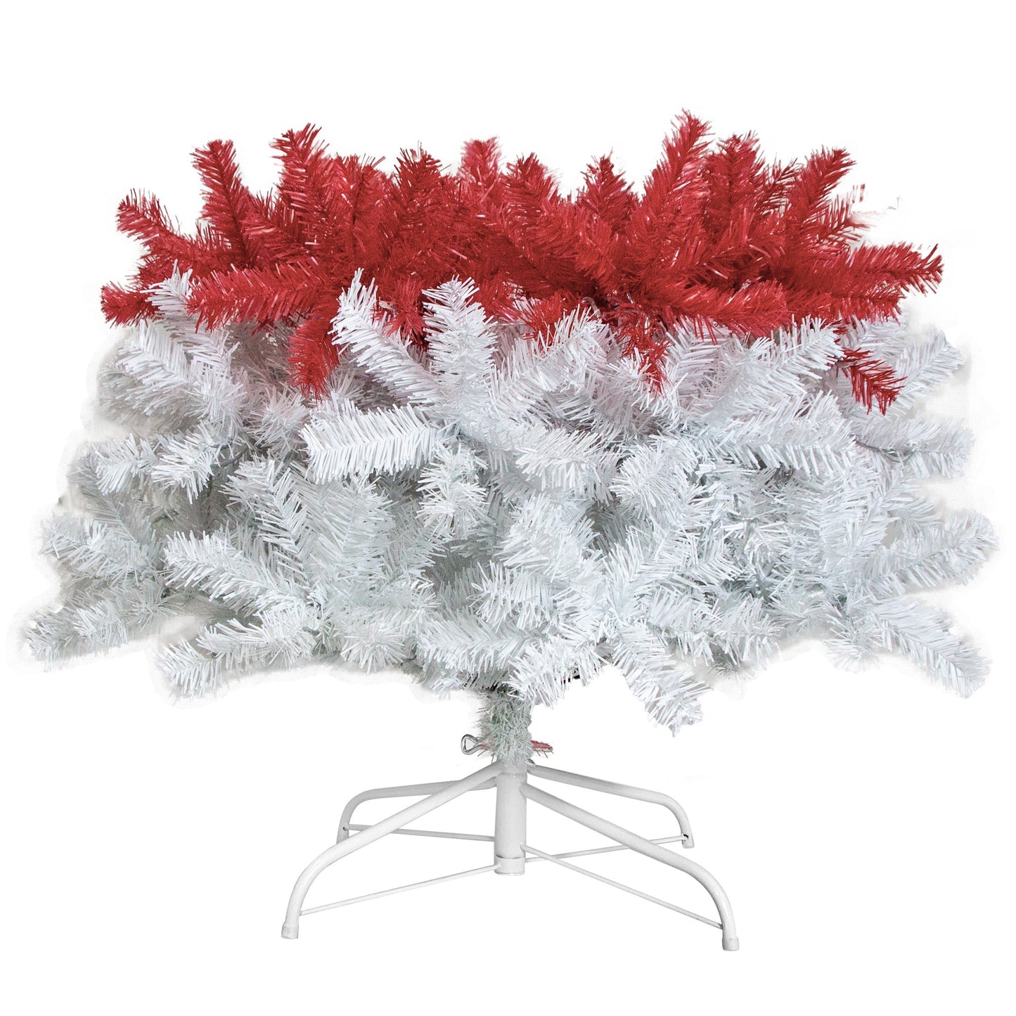 6FT Curved Top Artificial Fir Christmas Tree with LED Lights