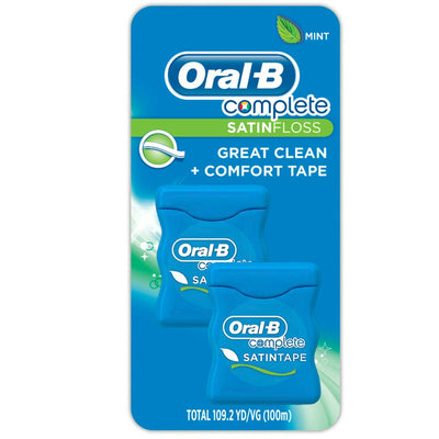 Oral B Complete Satin Dental Floss Mint - Twin Pack