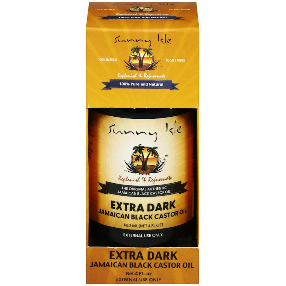 Huile de Ricin Noire Extra Sombre Jamaïcaine Sunny Isle - 4 Fl Oz