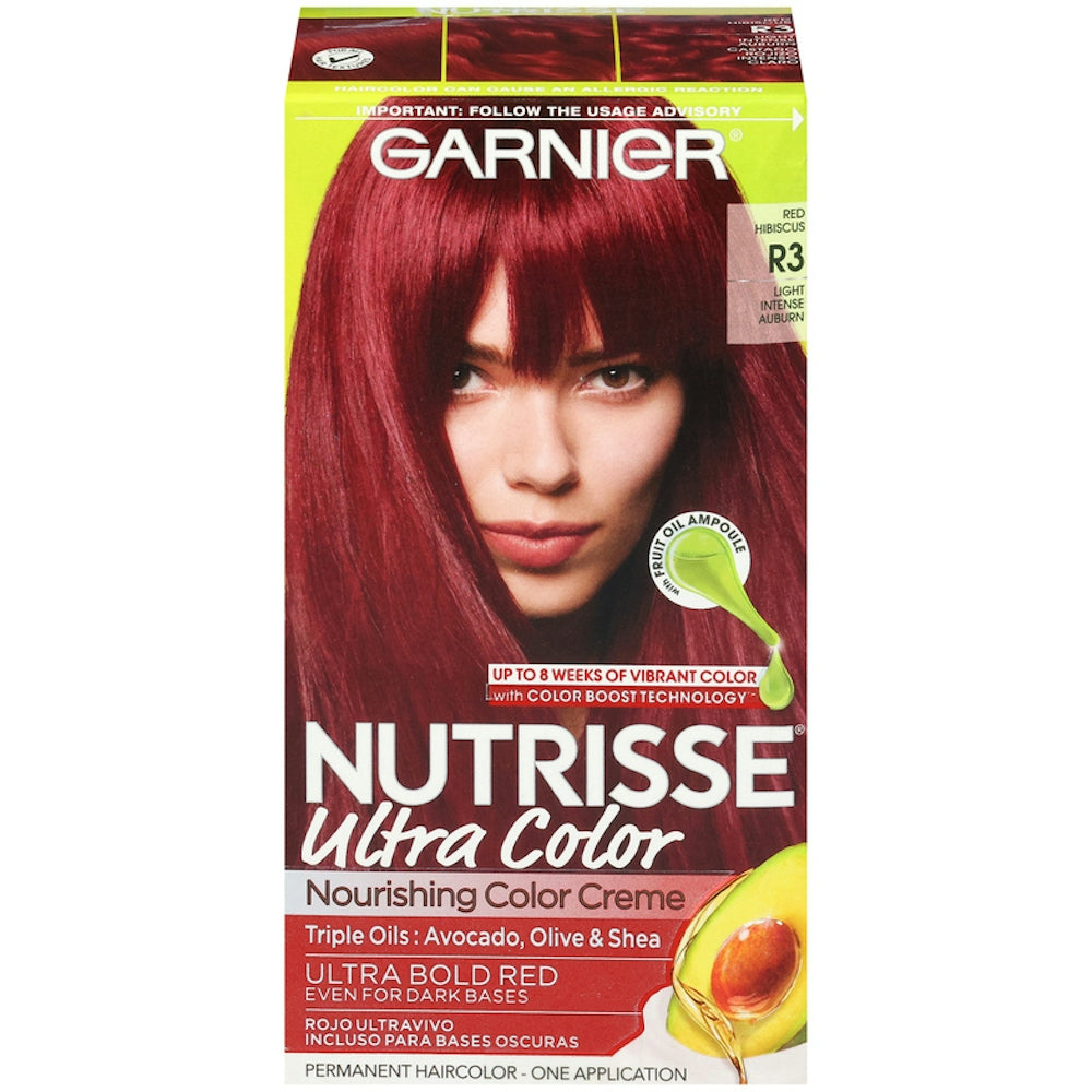 Kit de Color de Cabello Garnier Nutrisse Ultra Color R3 Castaño Intenso Claro