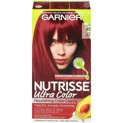 Garnier Nutrisse Ultra Color R3 Light Intense Auburn Hair Color Kit