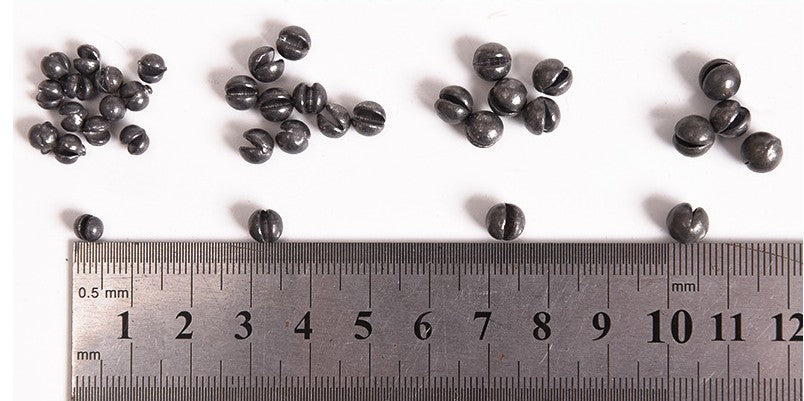 LEO 4 Sizes Mini Round Fishing Lead Weights Set Split Lead  Sinkers Weight 0.6g 1g 1.5g 1.8g - Korvel