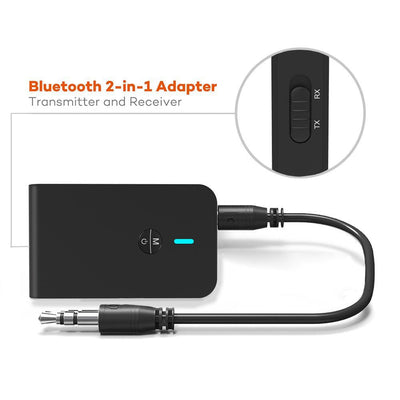 USB Bluetooth 5.0 transmitter+Bluetooth receiver 2-in-1 TV computer wireless audio adapter - Korvel