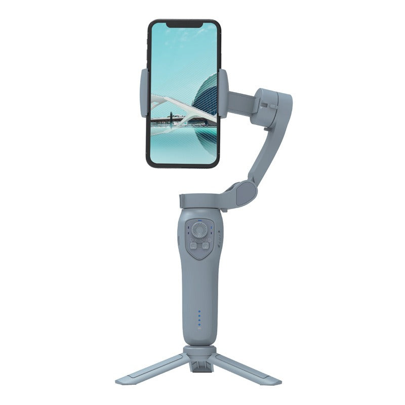 Mobile phone stabilizer handheld PTZ three-axis anti shake Tiktok live shooting vlog photo recording video selfie rod - Korvel