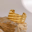 18K Gold-Plated Stainless Steel Open Ring - Korvel