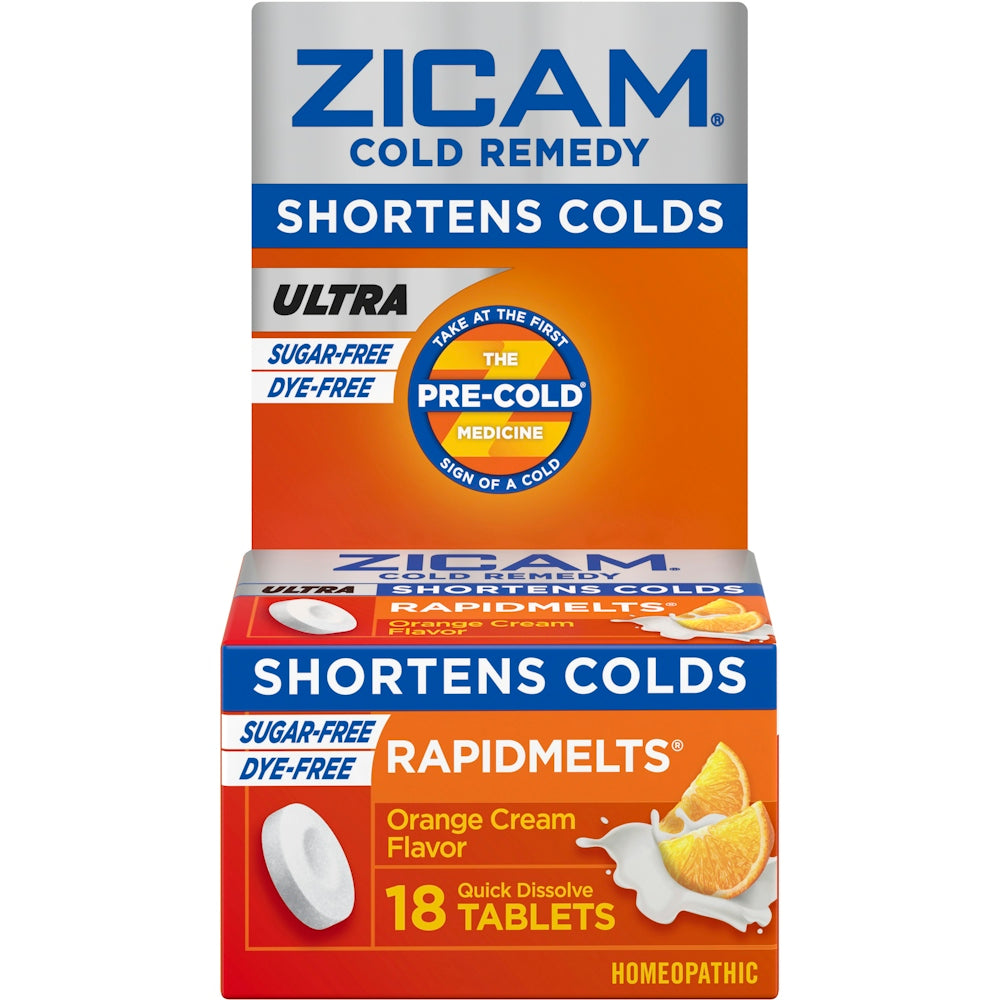 Zicam Zinc Cold Remedy Ultra Rapid Melts - Sabor a crema de naranja