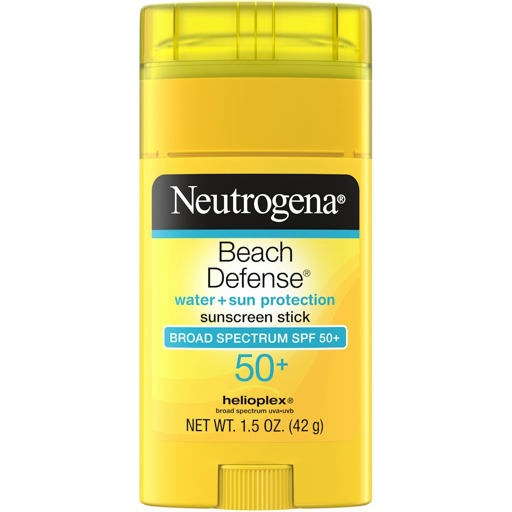 Bâton de crème solaire Neutrogena Beach Defense, SPF 50+, 1,5 once