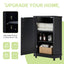 Black Bathroom Cabinet Triangle Corner Storage Cabinet with Adjustable Shelf Modern Style MDF Board - Korvel