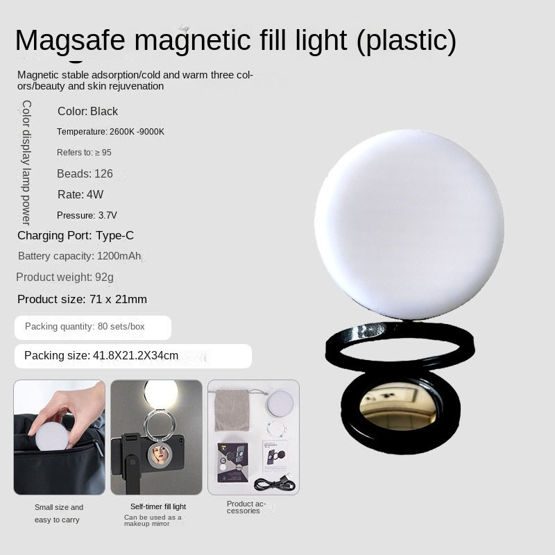 YSH-126 Luz de Relleno Magnética LED para Teléfonos para Fotografía y Video