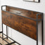 Bed frame with charging station full size, Rustic Brown, 83.1'' L x 56.1'' W x 39'' H - Korvel