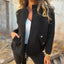 Woolen Lapel Tether Faux Pocket Suit Jacket