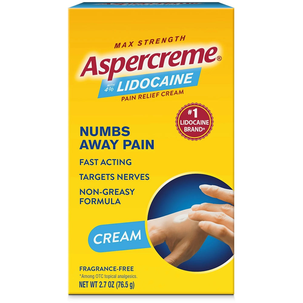 Crème analgésique Aspercreme Lidocaïne avec Aloe - 2,7 oz