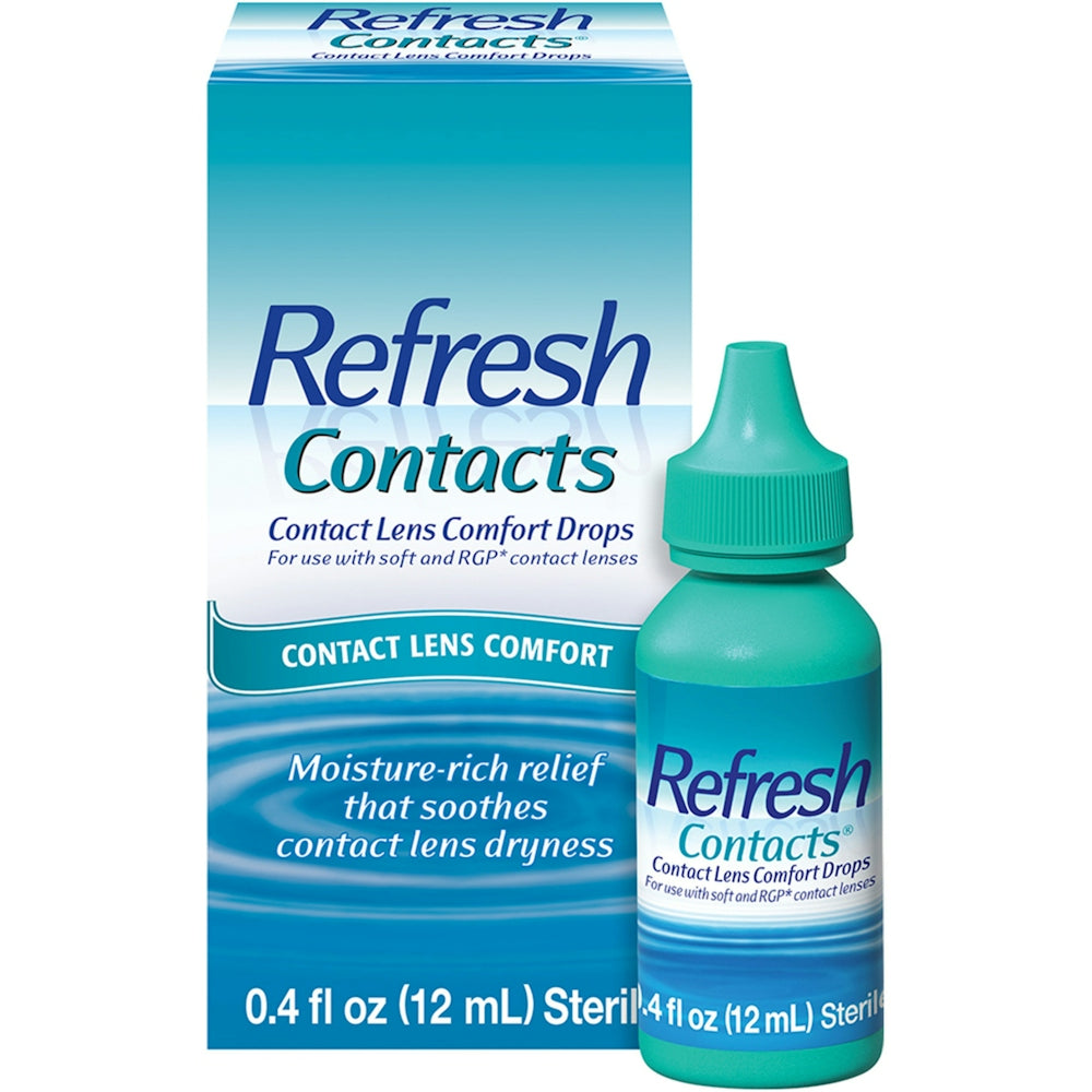 Gotas de confort para lentes de contacto Refresh Contacts, 0.4 Fl Oz