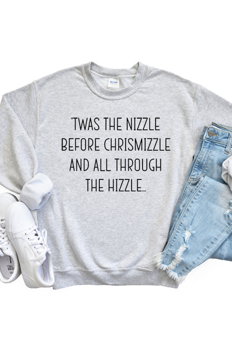 Cozy Unisex Sweatshirt - Nizzle Before Chrismizzle 3077 - Korvel