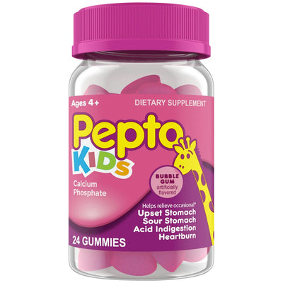 Gommes Pepto Kids - Saveur de chewing-gum pour les enfants de 4 ans et plus