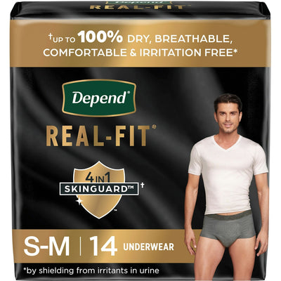 Depend Real Fit Ropa Interior Incontinente para Hombres - Máxima Absorbencia