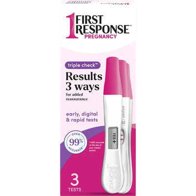 First Response Triple Check Pregnancy Test Kit - 3 Tests