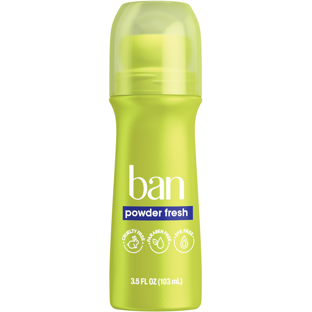 Ban Invisible Roll On Powder Fresh Antiperspirante Desodorante 3.5 Fl Oz