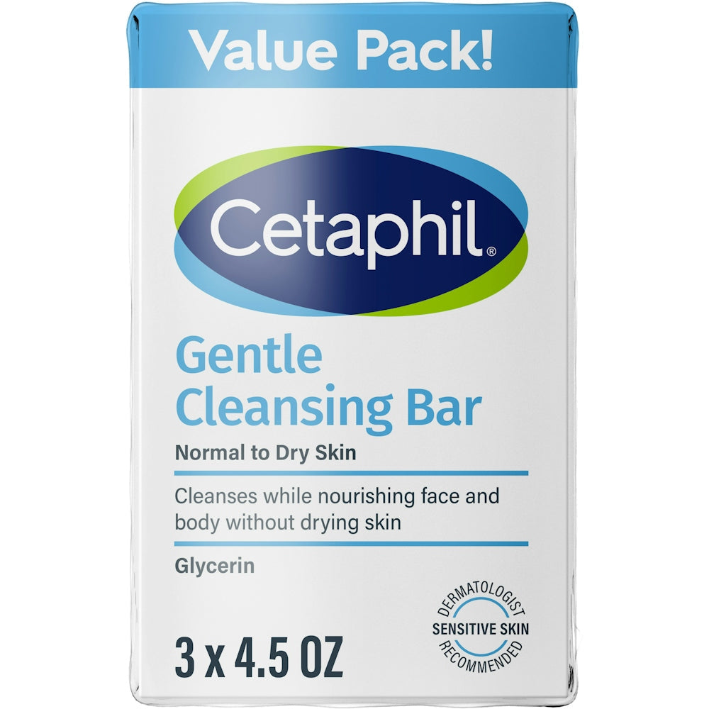 Pack de valeur du savon nettoyant doux Cetaphil - 4,5 oz