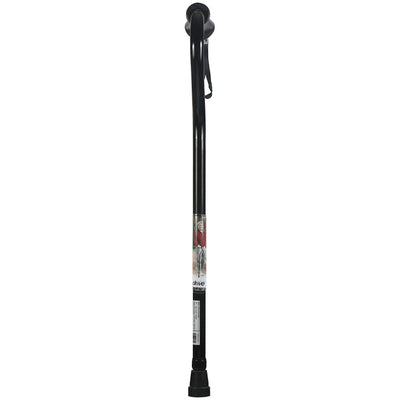 Adjustable Height Offset Handle Cane - Black Crackle