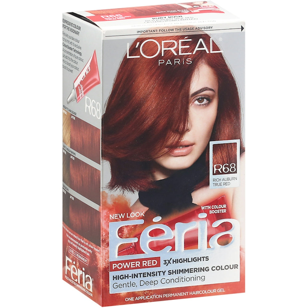 Feria L'Oréal Paris Multi-Faceted Permanent Hair Color - R68 Rich Auburn