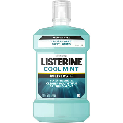 Listerine Zero Alcohol Mouthwash, Cool Mint - 50.7 Fl Oz