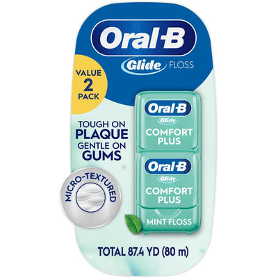 Oral-B Glide Pro-Health Comfort Plus Dental Floss Picks, Mint (2 Pack)