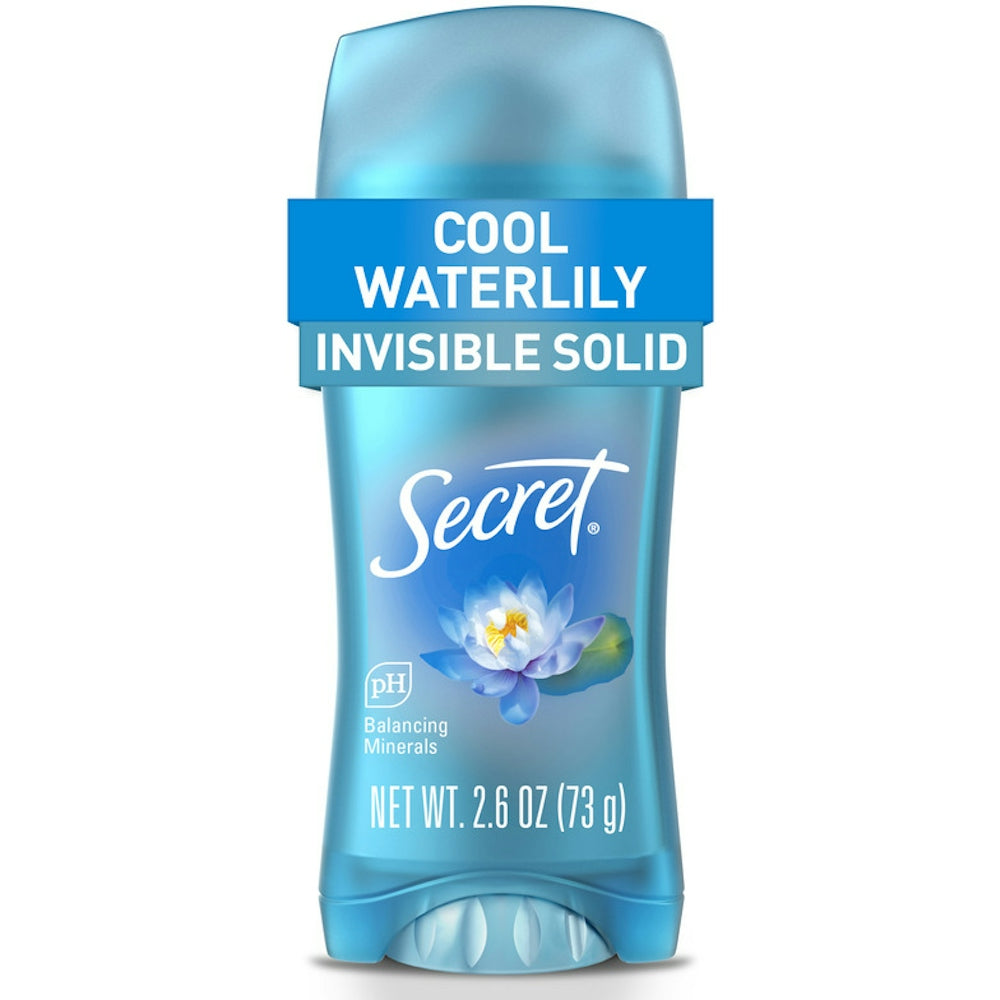 Secret Fresh Invisible Solid Antiperspirant, Waterlily Scent, 2.6oz