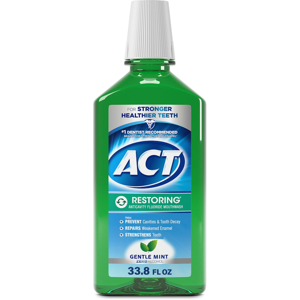 Bain de bouche anticaries restaurateur ACT - Mint Burst, 33,8 Fl Oz