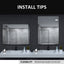 Matte Black Aluminum Frame Bathroom Wall Mirror 24x36