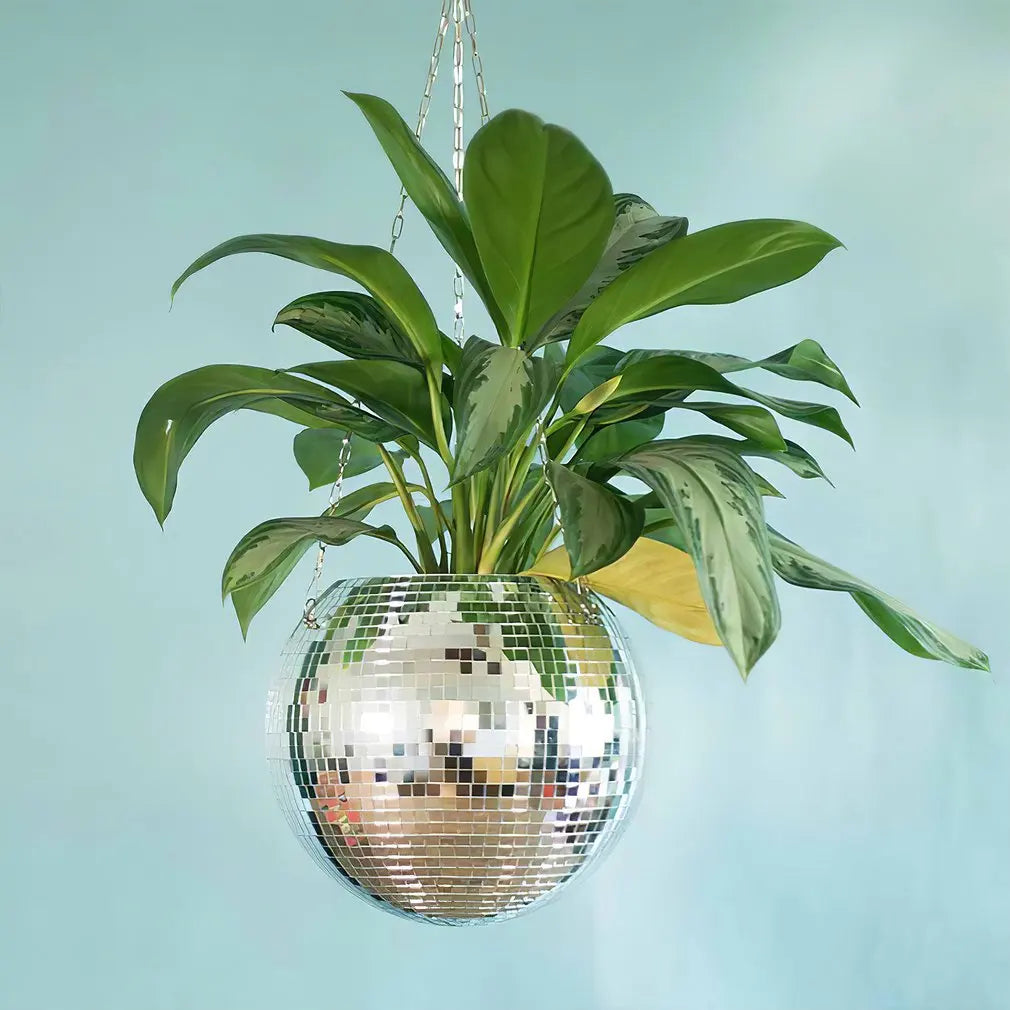 Disco Ball Hanging Flower Pot - Bohemian Style Planter