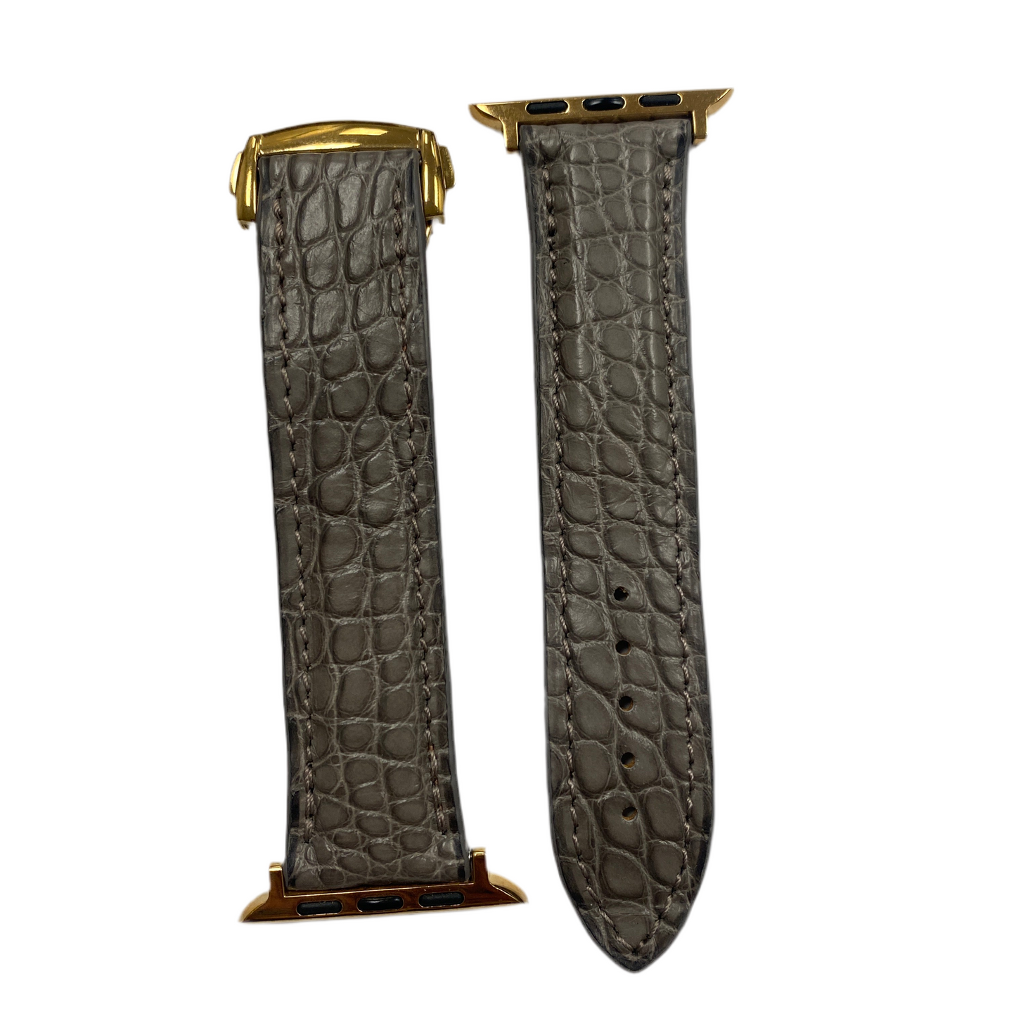 Correa para Apple Watch de Cocodrilo Mate Gris Claro