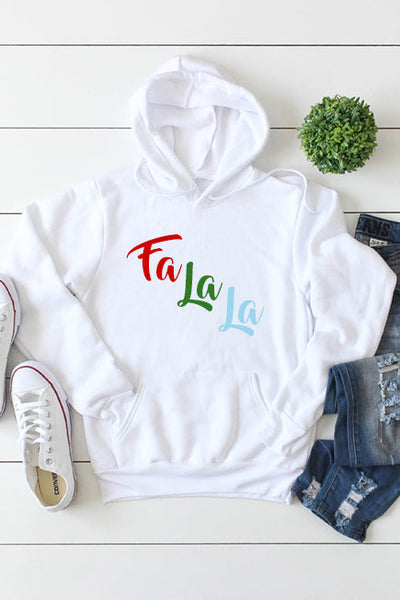 Fa la la Unisex Hoodie - Soft Cotton Blend - Korvel