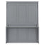 Queen Size Murphy Bed with a Shelf, Gray - Korvel