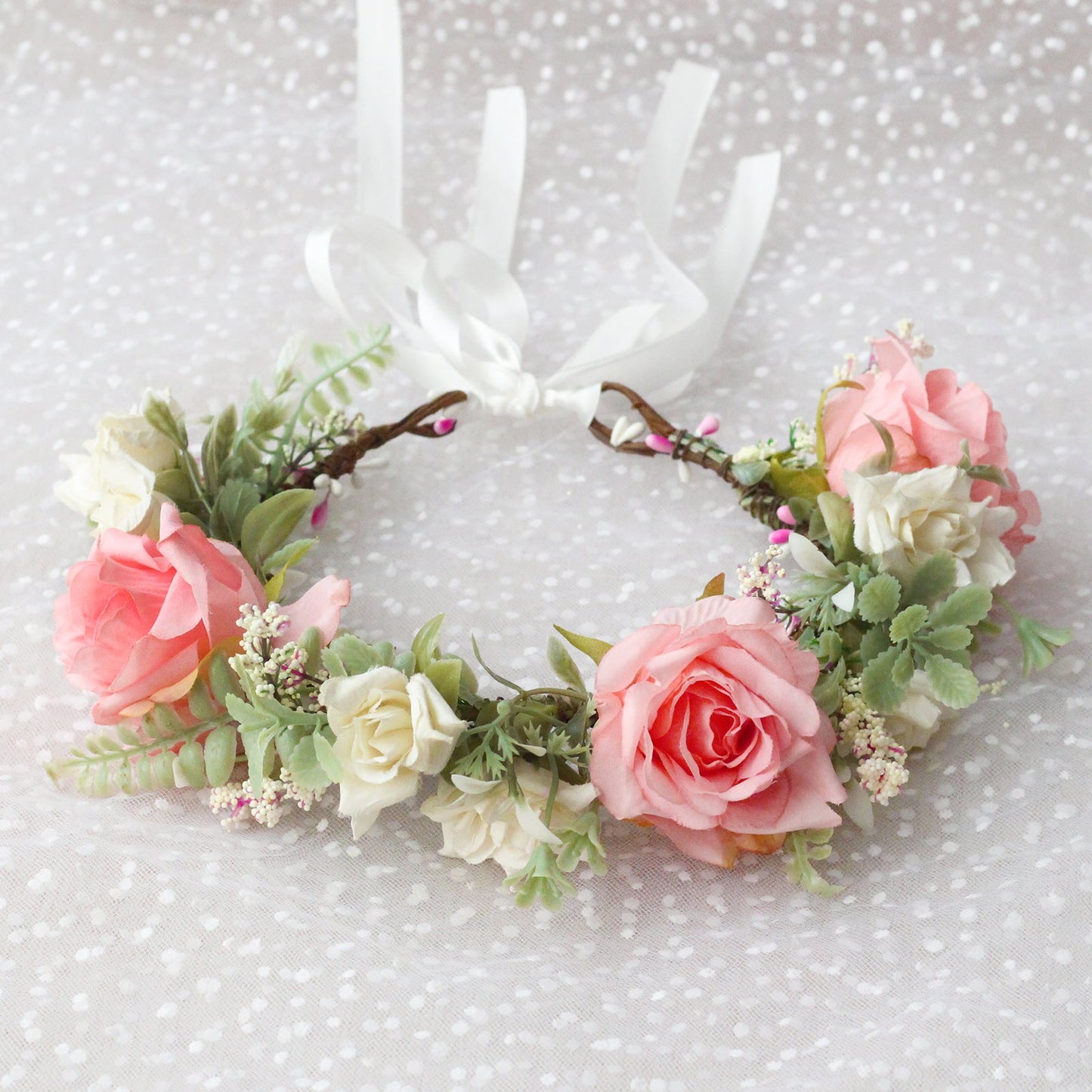 Diadema de Flores Estilo Coreano para Niñas