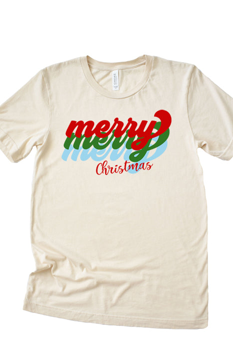 Merry Merry Merry Christmas tee 3092 - Korvel