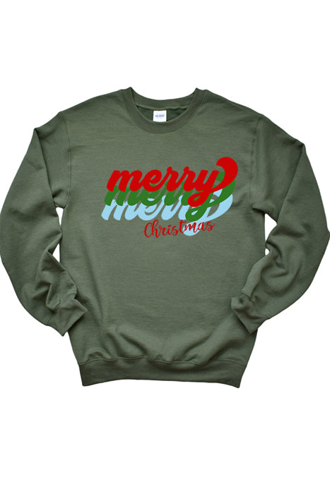Merry Merry Merry Christmas Sweatshirt