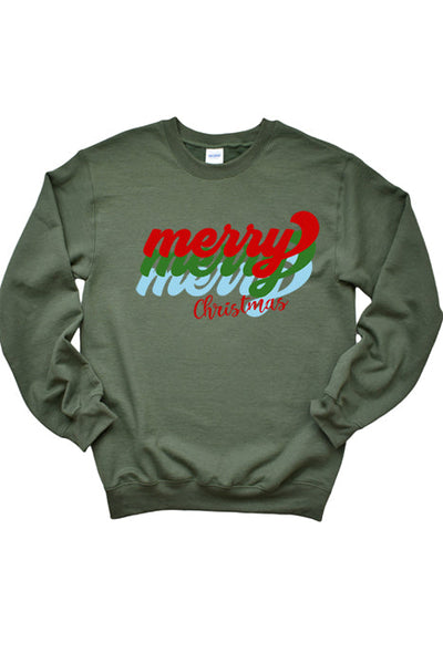 Merry Merry Merry Christmas Sweatshirt