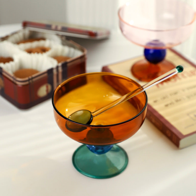 Elegant Heat-Resistant Stained Glass Dessert Bowl