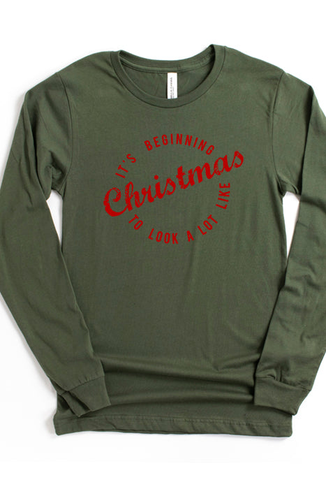 It's Beginning to Look a Lot Like Christmas Long Sleeve Tee - Korvel