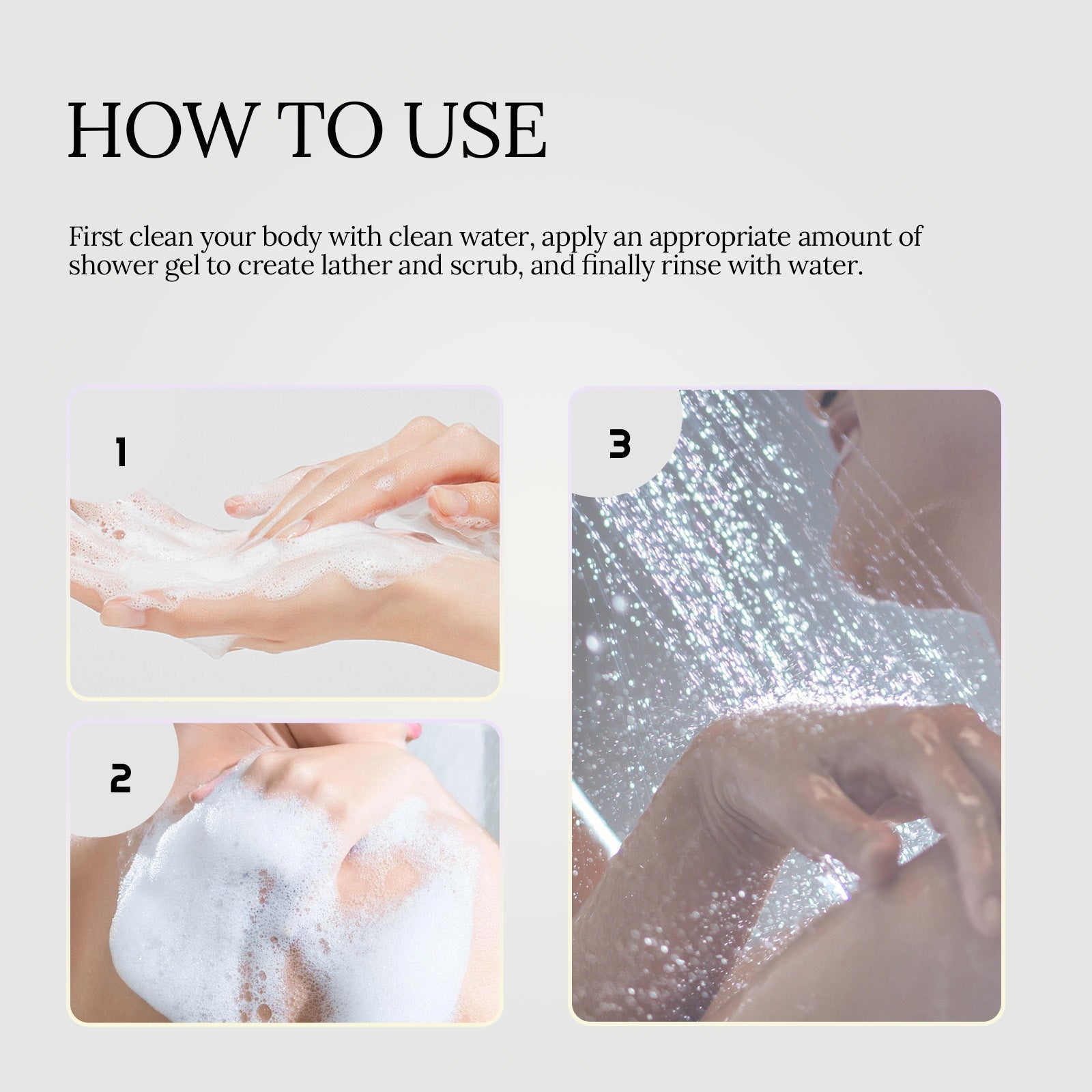 Niacinamide Scented Shower Gel, Body Cleans Corneous Brighten Skin Tone Delicate Pore Moisturize Repair - Korvel