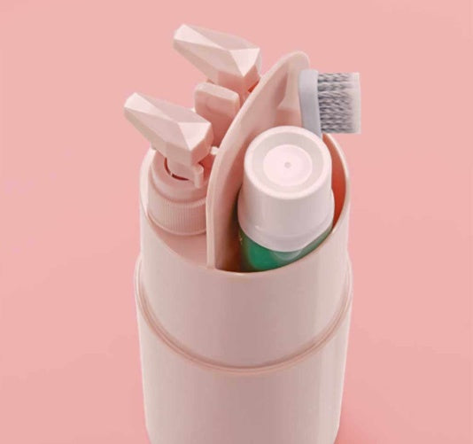Travel Toiletries Storage Cup with Water Bottle