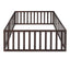 Full Size Wood Daybed Frame with Fence Walnut(OLD SKU:WF289662AAL) - Korvel