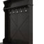 Hall tree with roof rack and storage platform, corridor shoe cabinet with sliding door, clothes hanger with 5 hooks black - Korvel