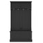 Hall Tree with Storage Shoe Bench for Entryway and Hallway, 4-in-1 Design Coat Racks with 4 Hooks for Living Room, Black - Korvel