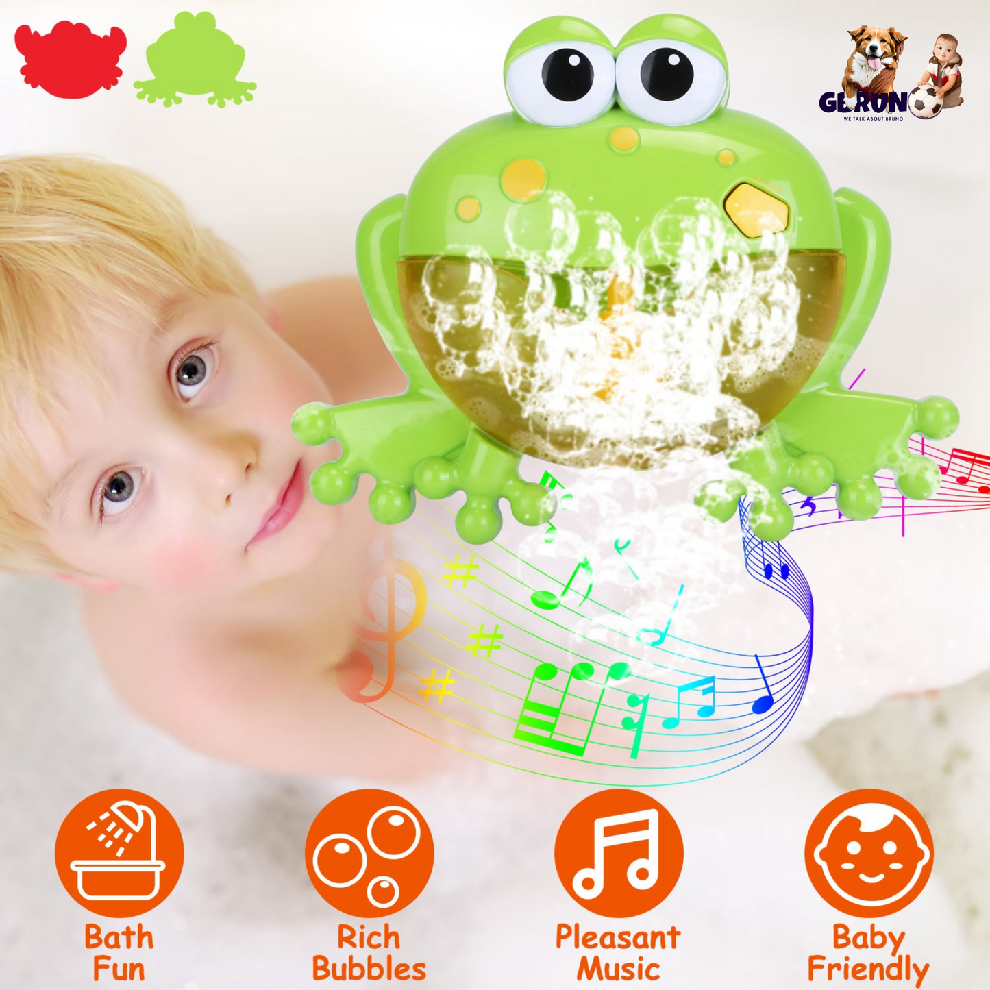 Frog Musical Bubble Bath Maker for Toddlers