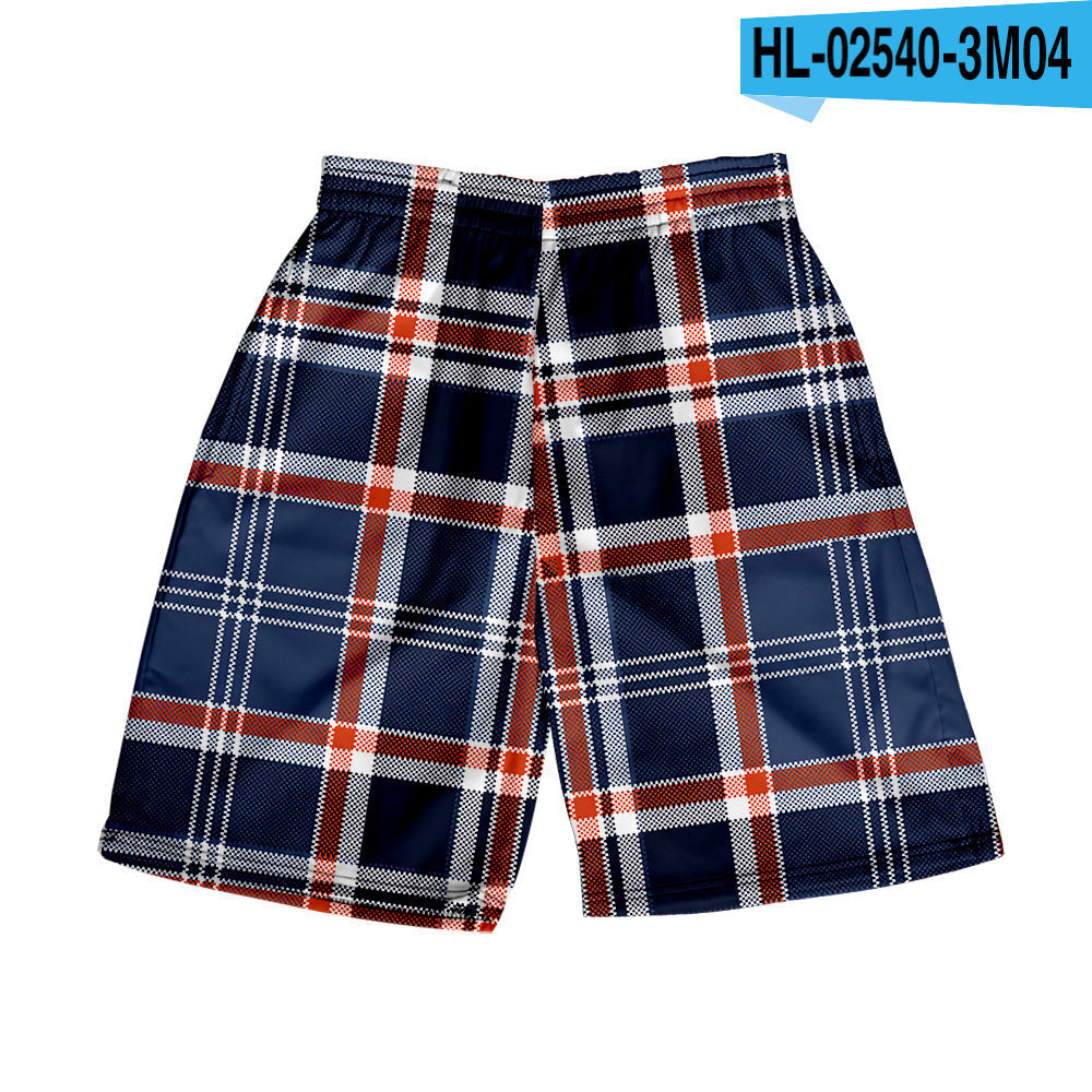 Men's Plaid Casual Beach Shorts